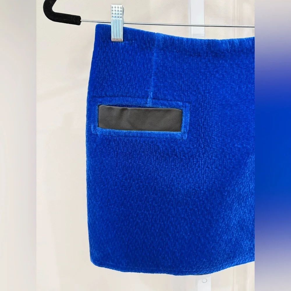 Sandro Blue Mini Pencil Skirt - Picture 2 of 8